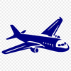 Airplane vector illustration in monochrome silhouette, suitable for cutting machines and digital designs.