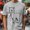 Stylized Camelid Graphic Vector A graphic representation of a South American camelid alpaca in a stylized format.