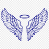 Beautiful Halo-Inspired Wing Illustration A pair of delicate angel wings with a subtle halo design.