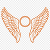 Beautiful Angel Wing Design in Vector Format Angel wing clip art design in vector format, suitable for cutting machines like Cricut or laser cutters.