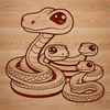 Snake Vector Art A simple illustration of a snake, designed as vector art for use in digital projects.