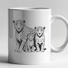 Wildcat Illustration - Large Feline Species A detailed illustration of a jaguar, a large wild cat species native to the Americas.