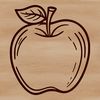 Ripe Apple Illustration A high-resolution illustration of a single ripe apple with skin texture details.