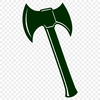 Vector Illustration of a Hand Tool A hand tool used for chopping wood, rendered in vector format.