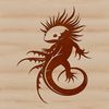 Free Vector Salamander Design An illustration of a salamander species known as the axolotl, used for vector graphics and digital art.