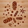 Microbial life form illustration A stylized illustration of bacteria, suitable for vector graphics.