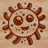 Bacterial Microorganism Graphic Design Illustrative representation of bacteria in vector format, suitable for digital design and cutting machine applications.
