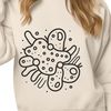 Vector graphic representation of a microscopic bacterium, suitable for design projects.