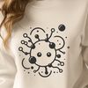 Cell Structure Graphic Vector Art Illustration of a single cell bacteria in a laboratory setting
