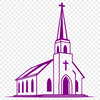 Traditional Baptist Building Design A simple illustration of a Baptist church building with a traditional design.
