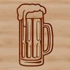 Hopping Good Beer Graphics Illustrated glass containing beer, suitable for vector design and cutting machines.