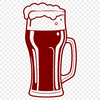 Beer Icon SVG A stylized illustration of a beer in a glass, suitable for digital design and craft projects.