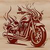Vector Graphic Bike Design Download An intricately designed vector graphic of a motorbike, suitable for various applications.