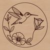 Beautiful Bird Vector Image A colorful illustration of a hummingbird perched on a floral arrangement, designed for use in graphic design and digital art.
