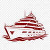 Yacht Design Illustration A detailed illustration of a yacht with intricate design features.