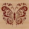 Gardening-Themed Butterfly Clipart A colorful, ornate illustration of a butterfly, suitable for gardening projects and vector designs.