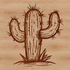 Cactus Illustration for Gardening Designs An SVG vector graphic of a cactus, suitable for use in gardening designs or nature-themed templates.