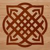 A traditional Celtic design featuring intricate shapes and patterns, suitable for cutting or laser engraving.