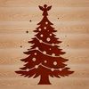 SVG graphic of a festive holiday tree