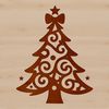An editable vector graphic of a Christmas tree design suitable for various crafting projects and designs.