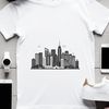 Urban Skyscraper Vector Graphic An urban landscape featuring a city skyline with tall buildings and skyscrapers.