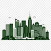 Detailed cityscape outline suitable for digital design projects.