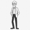 Basic Man Outline SVG Graphic An SVG graphic representation of a man in a basic outline style.