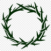 Thorny Headpiece A stylized crown made up of intertwined thorns, inspired by biblical iconography.