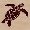 An vector graphic representation of a sea turtle, ideal for use as clip art or stencils for crafting and DIY projects.