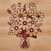 Free Vector Flowers Bundle A vector design featuring a collection of various flowers tied together with a ribbon.