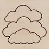 Vector Blue Sky with White Cloud A stylized illustration of a white cloud against a blue sky, suitable for vector graphics and digital design projects.