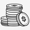 Beautiful Coin Design SVG File A digital illustration of a coin, available as a vector graphic in various formats.