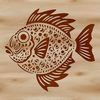 Illustrative depiction of a Crappie fish in vector format, suitable for digital and laser cutting applications.