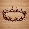 Beautiful Vector Crown Artwork A detailed vector illustration of the Crown of Thorns, a symbolic religious artifact.