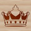 A digital representation of a crown in vector format.