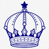 Stylized Crown Graphic Design A stylized graphic illustration of a crown made from interlocking lines and shapes, ideal for digital crafting and design.
