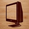 Desktop Computer Vector Graphic Illustration of a desktop computer with monitor and keyboard.