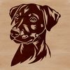 Doberman Pinscher Clip Art for Vector Projects A detailed SVG rendering of a Doberman Pinscher, ideal for use in vector art and graphics projects.