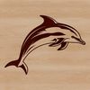 Free Dolphin Clip Art Vector A high-quality illustration of a dolphin in the ocean, suitable for vector design projects.