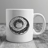 Beautiful Donut Vector Graphic A detailed vector illustration of a single glazed donut with a hole in the center.