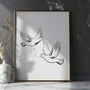 Vector Dove Graphic A simple design of a dove in vector format, suitable for various digital applications.