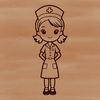 Beautiful Nurse Illustration in SVG Format A female professional in a nurse's uniform, designed as a vector graphic.