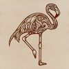 Stylized Bird Design SVG A stylized illustration of a flamingo standing on one leg, suitable for vector art designs.