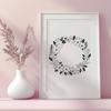 A digital floral wreath design created in vector format for versatile applications.