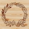 Vector floral wreath design created using SVG format.