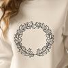 Free SVG Wreath Motif Download A floral SVG design featuring a circular wreath motif.