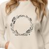 A digital floral wreath design with intricate details suitable for cutting machines like Cricut or laser cutters.