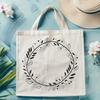 Floral wreath design in vector format, suitable for digital cutting machines like Cricut or laser cutters.