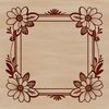 A minimalist floral frame design created in vector art format.