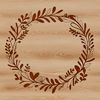 A floral design made from interconnected leaves and flowers, suitable for cutting machine stencils or vector art.